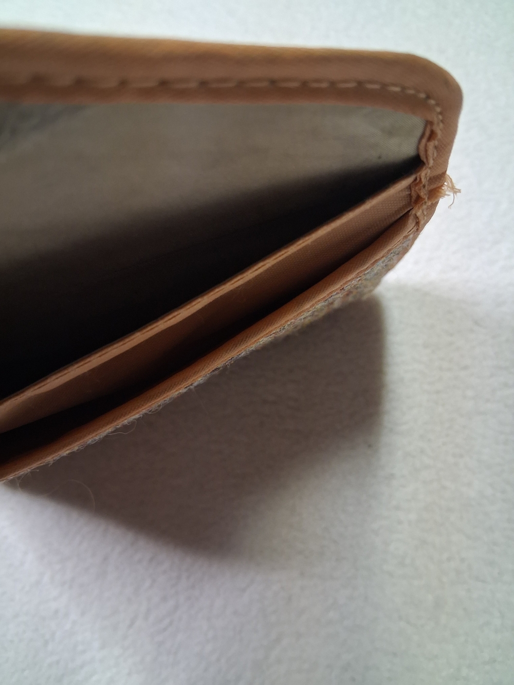 Harris Tweed Brown Herringbone Clutch Wallet - Picture 11 of 11